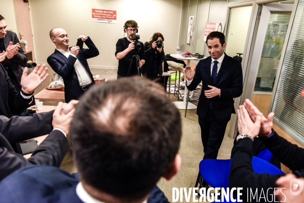 Benoît Hamon, 1er tour des Primaires citoyennes.