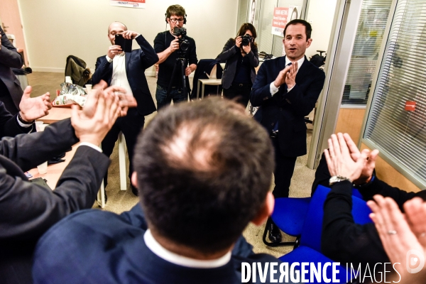 Benoît Hamon, 1er tour des Primaires citoyennes.