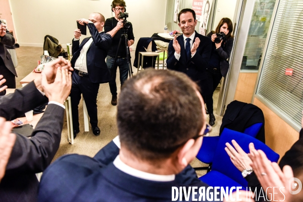 Benoît Hamon, 1er tour des Primaires citoyennes.