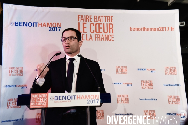 Benoît Hamon, 1er tour des Primaires citoyennes.