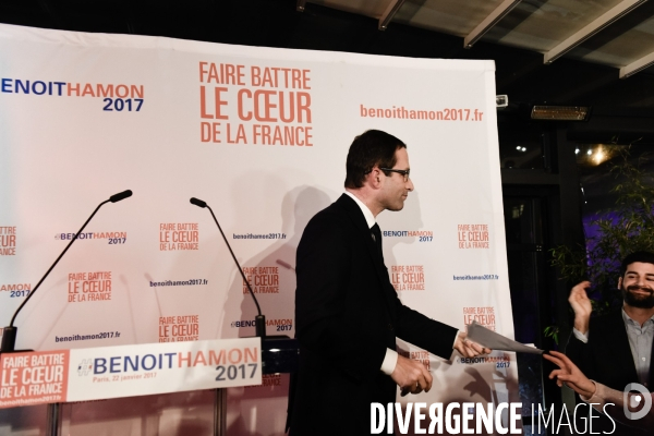 Benoît Hamon, 1er tour des Primaires citoyennes.