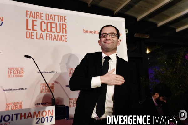 Benoît Hamon, 1er tour des Primaires citoyennes.