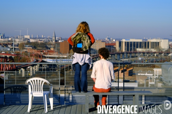 Bruxelles.Vue de Bruxelles depuis la terrasse du Wiels.