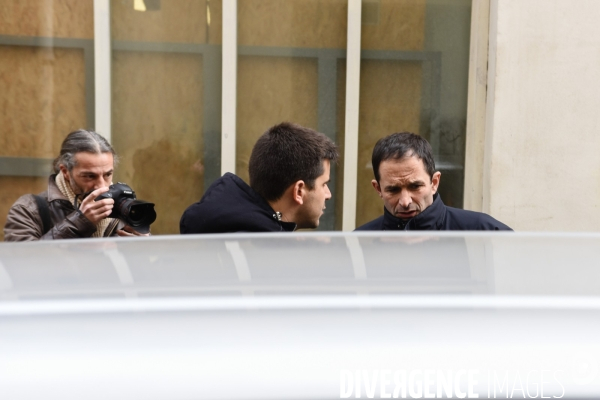 Benoît Hamon en campagne avec Arnaud Montebourg