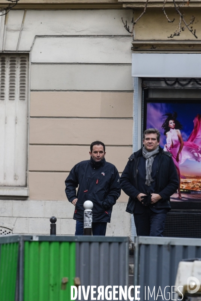 Benoît Hamon en campagne avec Arnaud Montebourg