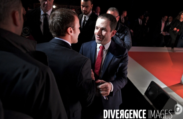 Benoît Hamon avec Emmanuel Macron