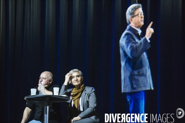 Meeting en hologramme de Jean-Luc Mélenchon à Aubervilliers