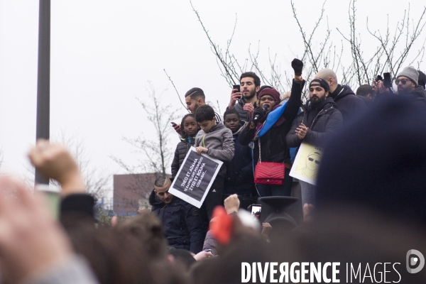 Rassemblement contre les violences policières à Bobigny