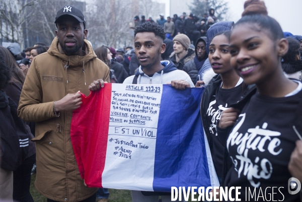 Rassemblement contre les violences policières à Bobigny