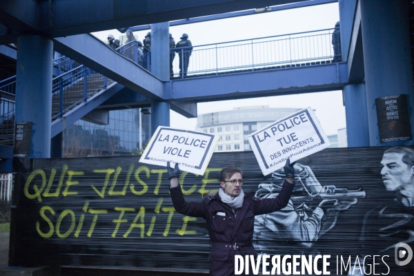 Rassemblement contre les violences policières à Bobigny