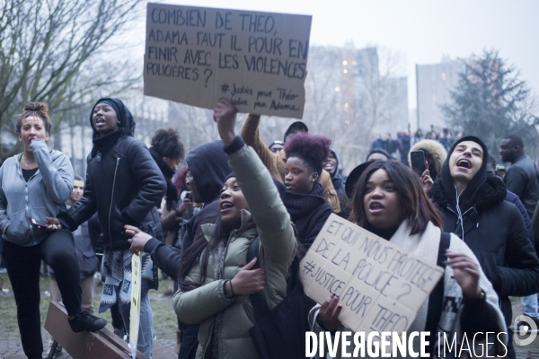 Rassemblement contre les violences policières à Bobigny