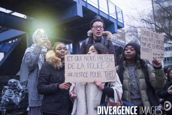 Rassemblement contre les violences policières à Bobigny