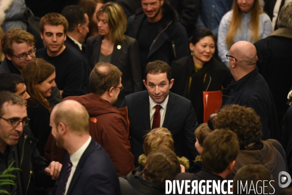 Inauguration du QG de Benoît Hamon