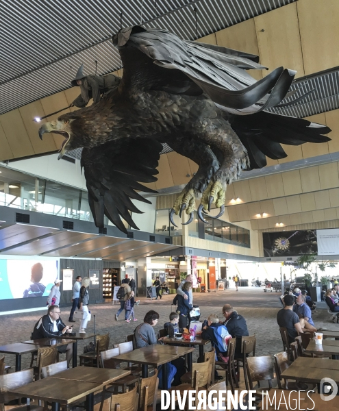 Gandalf et son aigle dans l aeroport de wellington