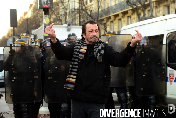 Manifestation pour Théo. Place de la République.  Protest against police abuse in Paris.