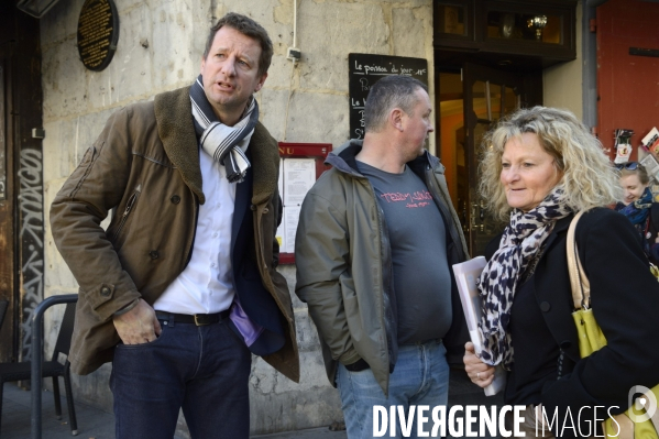 Yannick Jadot, candidat écologiste en visite à Grenoble