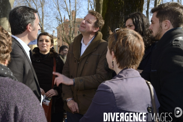 Yannick Jadot, candidat écologiste en visite à Grenoble