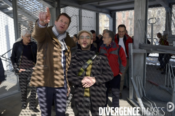 Yannick Jadot, candidat écologiste en visite à Grenoble