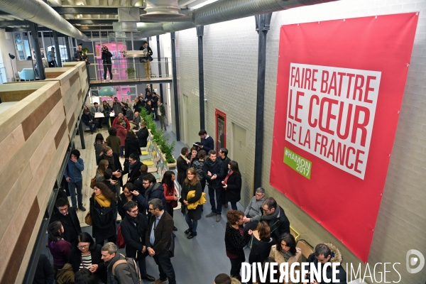 Inauguration du QG de campagne de Benoît Hamon