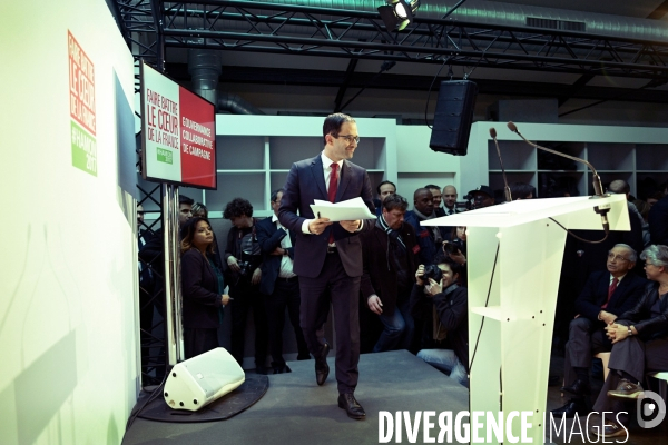 Inauguration du QG de campagne de Benoît Hamon