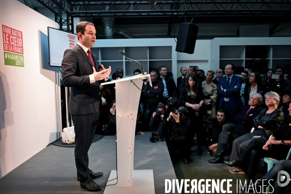 Inauguration du QG de campagne de Benoît Hamon