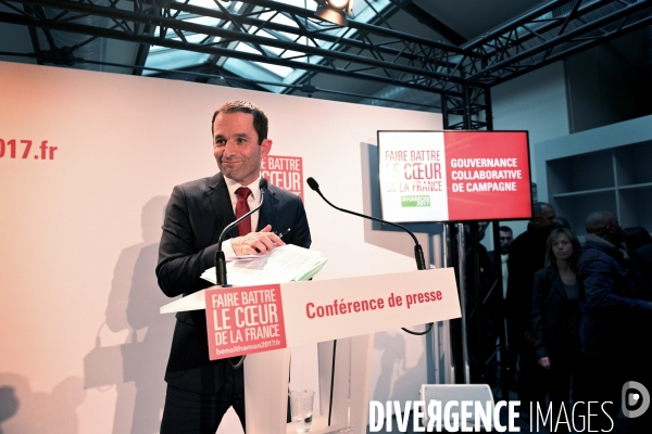 Inauguration du QG de campagne de Benoît Hamon