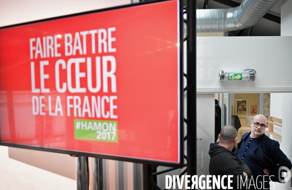 Inauguration du QG de campagne de Benoît Hamon