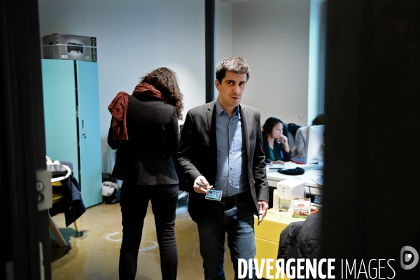 Inauguration du QG de campagne de Benoît Hamon