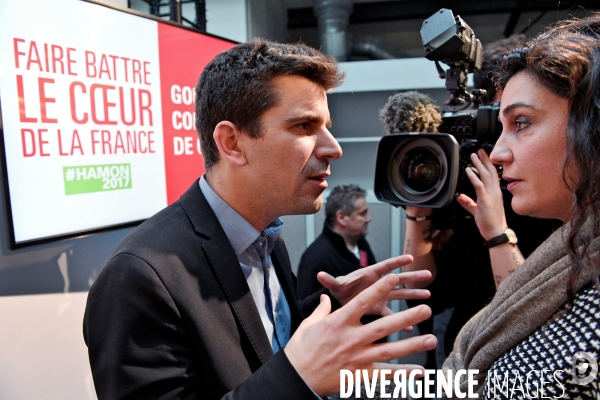 Inauguration du QG de campagne de Benoît Hamon