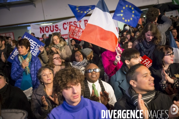 Benoît Hamon : meeting de campagne pour la primaire à Montreuil