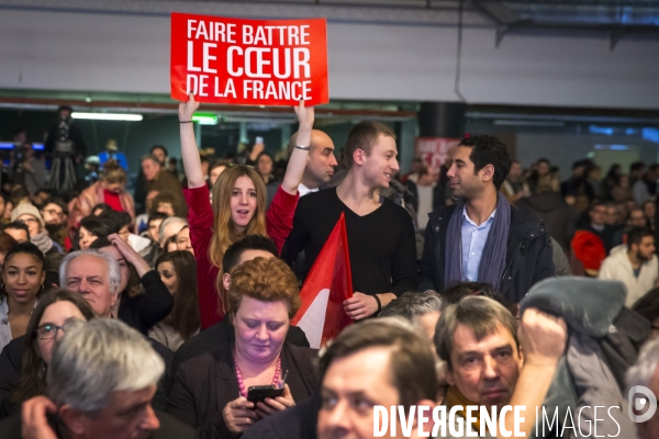 Benoît Hamon : meeting de campagne pour la primaire à Montreuil