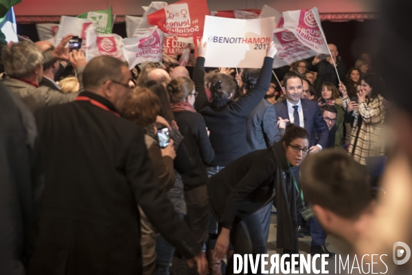 Benoît Hamon : meeting de campagne pour la primaire à Montreuil