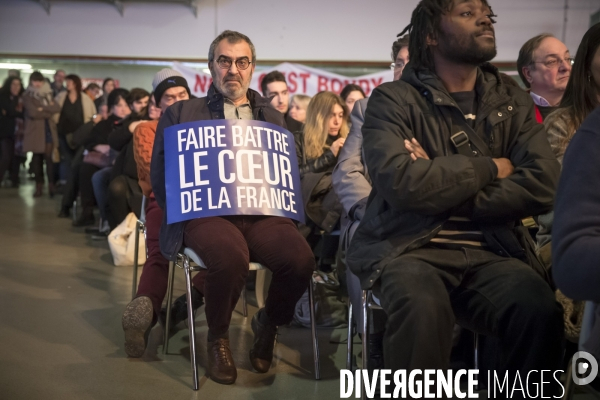 Benoît Hamon : meeting de campagne pour la primaire à Montreuil