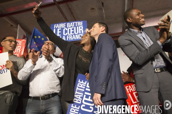 Benoît Hamon : meeting de campagne pour la primaire à Montreuil