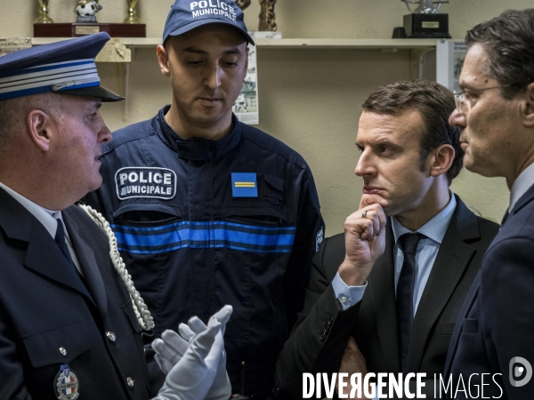 Emmanuel Macron a Carpentras sur le thême de la sécurité