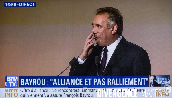 Bayrou offre  une alliance  a macron