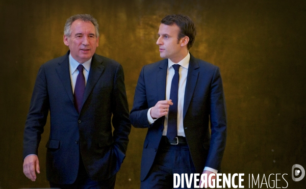 Conférence de presse de François Bayrou et d Emmanuel Macron