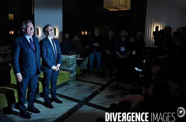 Conférence de presse de François Bayrou et d Emmanuel Macron