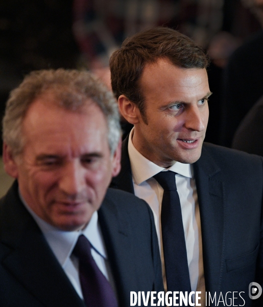 Conférence de presse de François Bayrou et d Emmanuel Macron