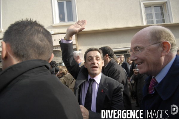Deplacement de Nicolas Sarkozy dans le Maine-et-Loire