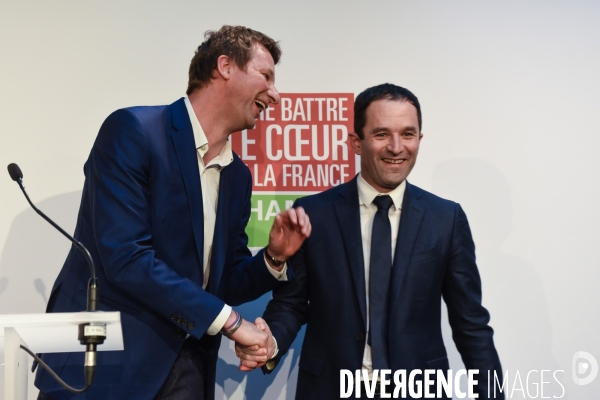 Benoît Hamon et Yannick Jadot