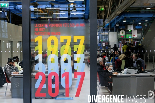 Illustration Fevrier2017.1977-2017.Le centre Pompidou fete ses quarante ans cette annee.