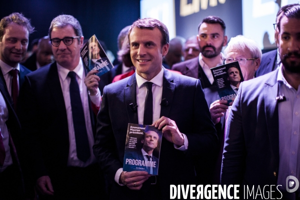 Emmanuel Macron a présenté son programme présidentiel le Jeudi 2 Mars au Pavillon Gabriel à Paris