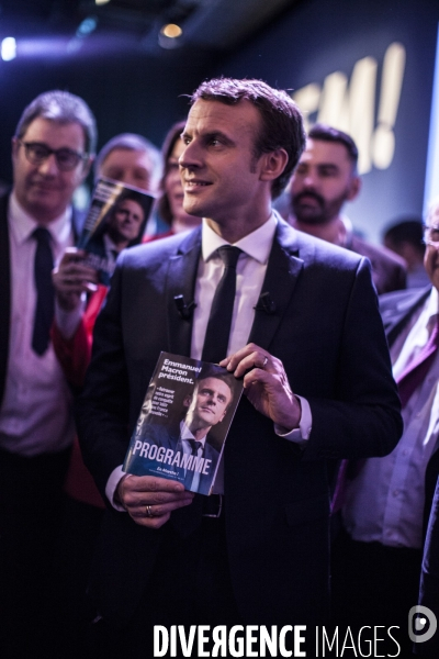 Emmanuel Macron a présenté son programme présidentiel le Jeudi 2 Mars au Pavillon Gabriel à Paris