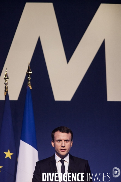 Emmanuel Macron a présenté son programme présidentiel le Jeudi 2 Mars au Pavillon Gabriel à Paris