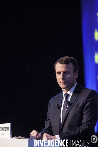 Emmanuel Macron a présenté son programme présidentiel le Jeudi 2 Mars au Pavillon Gabriel à Paris