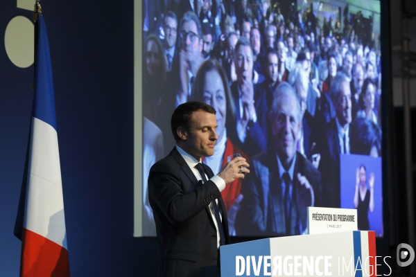 Emmanuel Macron, présentation de programme