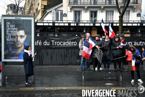 Manifestation de Soutien à François Fillon place du Trocadero