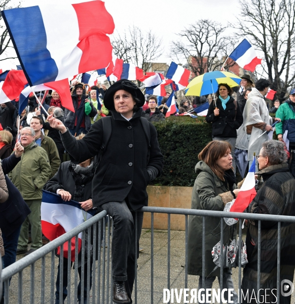 Manifestation de Soutien à François Fillon place du Trocadero