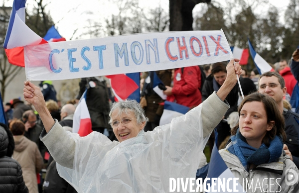 Manifestation de Soutien à François Fillon place du Trocadero